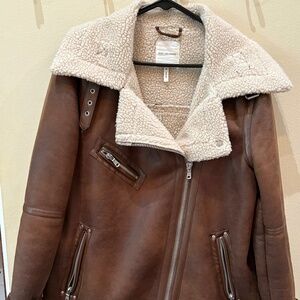 Women's Faux Leather Moto Jacket